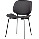 CLOSE IN DINING CHAIR ARTIFICIAL LEATHER/PLYWOOD BLACK