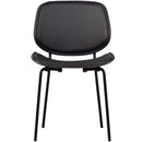 CLOSE IN DINING CHAIR ARTIFICIAL LEATHER/PLYWOOD BLACK