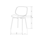 CLOSE IN DINING CHAIR ARTIFICIAL LEATHER/PLYWOOD BLACK