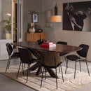 CLOSE IN DINING CHAIR ARTIFICIAL LEATHER/PLYWOOD BLACK