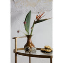 PUSH TROLLEY METAL ANTIQUE BRASS