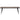 RHOMBIC DINING TABLE WOOD/METAL 220x90CM