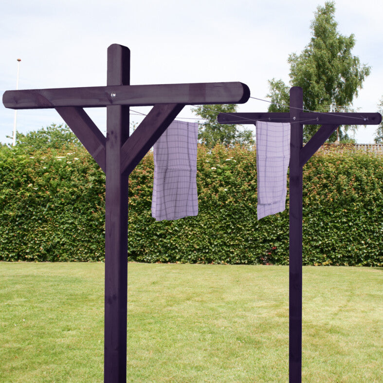 Hortus - Tørrestativ trykimprægneret, sort grundmalet