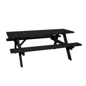 Hortus - Bord-/bænkesæt, 42mm sortgrundmalet, H:70 x L:177 x B:155 cm