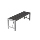 Hortus - Bænk H-model 123 cm. nonwood antracit og galv. stel