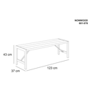 Hortus - Bænk H-model 123 cm. nonwood antracit og galv. stel