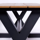 Hortus - Bord-/bænkesæt X-model teak nonwood og antracitstel