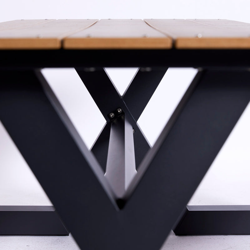 Hortus - Bord-/bænkesæt X-model teak nonwood og antracitstel