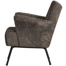 MUSE ARMCHAIR COARSE WOVEN FABRIC GREY/BROWN
