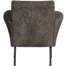 MUSE ARMCHAIR COARSE WOVEN FABRIC GREY/BROWN