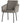 MOUNT DINING CHAIR WITH ARMREST COARSE WOVEN FABRIC TAUPE