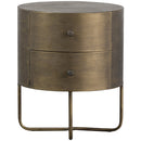 GLOSSY ROUND SMALL CABINET METAL ANTIQUE BRASS