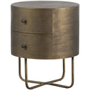 GLOSSY ROUND SMALL CABINET METAL ANTIQUE BRASS