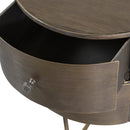 GLOSSY ROUND SMALL CABINET METAL ANTIQUE BRASS