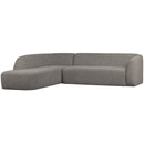 SLOPING CORNER SOFA LEFT GREY MELANGE