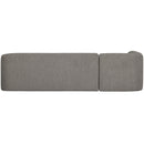 SLOPING CORNER SOFA LEFT GREY MELANGE