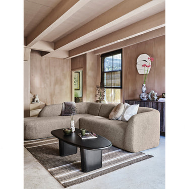 SLOPING CORNER SOFA LEFT NATURAL MELANGE