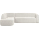 SLOPING CORNER SOFA LEFT PEARL MELANGE