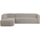SLOPING CORNER SOFA LEFT OFF WHITE MELANGE