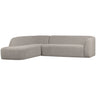 SLOPING CORNER SOFA LEFT OFF WHITE MELANGE