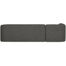 SLOPING CORNER SOFA LEFT GREY/BLACK MELANGE