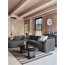 SLOPING CORNER SOFA LEFT GREY/BLACK MELANGE