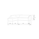SLOPING CORNER SOFA LEFT OFF WHITE MELANGE