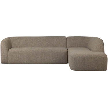 SLOPING CORNER SOFA RIGHT LIGHT BROWN MELANGE