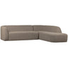 SLOPING CORNER SOFA RIGHT LIGHT BROWN MELANGE
