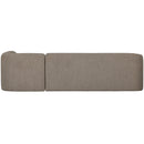 SLOPING CORNER SOFA RIGHT LIGHT BROWN MELANGE