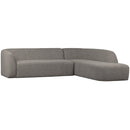SLOPING CORNER SOFA RIGHT GREY MELANGE