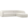 SLOPING CORNER SOFA RIGHT PEARL MELANGE