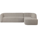 SLOPING CORNER SOFA RIGHT OFF WHITE MELANGE