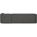 SLOPING CORNER SOFA RIGHT GREY/BLACK MELANGE