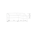 SLOPING CORNER SOFA RIGHT OFF WHITE MELANGE