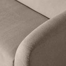 SLOPING 3-SEATER SOFA LIGHT BROWN MELANGE