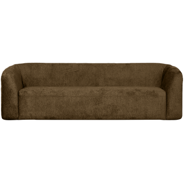 SLOPING 3-SEATER SOFA STRUCTURE VELVET BRASS