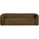 SLOPING 3-SEATER SOFA STRUCTURE VELVET BRASS