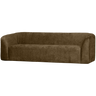 SLOPING 3-SEATER SOFA STRUCTURE VELVET BRASS