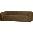 SLOPING 3-SEATER SOFA STRUCTURE VELVET BRASS