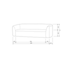 SLOPING 3-SEATER SOFA NATURAL MELANGE