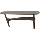 FLASH COFFEE TABLE MANGO WOOD/GLASS WALNUT