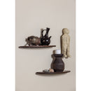 LAYER WALL SHELVES MANGO WOOD WALNUT - SET OF 2