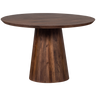 LIMIT DINING TABLE ROUND MANGO WOOD WALNUT O130CM