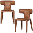 PERMIT DINING CHAIR LEATHER LOOK COGNAC