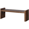 PROP BENCH WITH WORKED LEG MANGO WOOD WARM BROWN