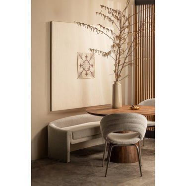 LIMIT DINING TABLE ROUND MANGO WOOD WALNUT O130CM