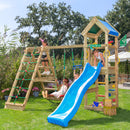 Jungle Gym - Legetårn Jungle Gym Patio m/2-Climb Module 200 og blå rutsjebane