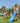 Jungle Gym - Legetårn Jungle Gym Cocoon m/2-Climb Module 200 og blå rutsjebane