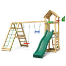 Jungle Gym - Legetårn Jungle Gym Cocoon m/2-Climb Module 200 og grøn rutsjebane